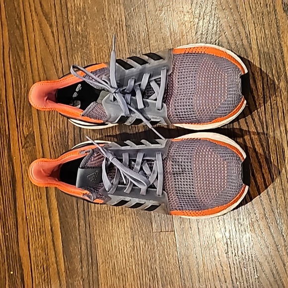 ADIDAS Ultra Boost Grey Four Hi Res Coral Sneakers sz 12 Men's Athletic Shoes - Picture 7 of 12